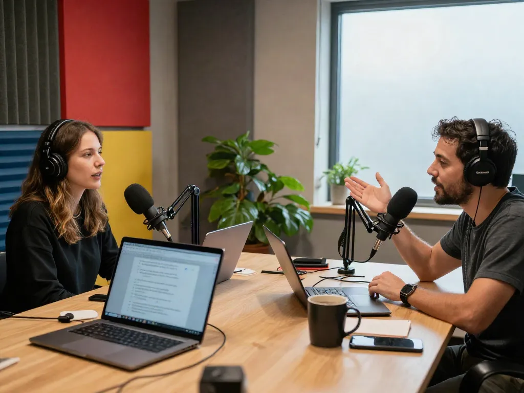 Engaging podcast session with rokok88 featuring Brit Morin discussing creativity and innovation.