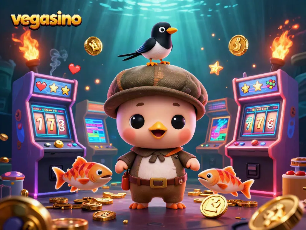 Experience thrilling gameplay with vegasino’s vibrant slots, featuring cartoon characters blended with casino excitement.