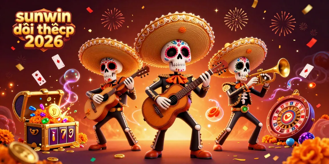 Experience the excitement at sunwin đổi thưởng 2026 with vibrant casino games surrounded by festive mariachi elements.